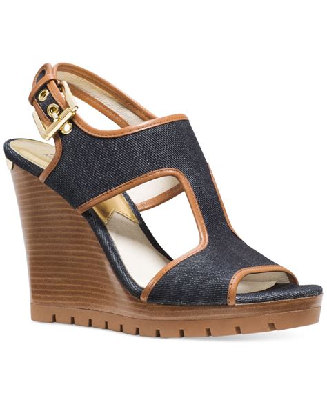 sandalia michael kors salto|michael kors denim sandals.